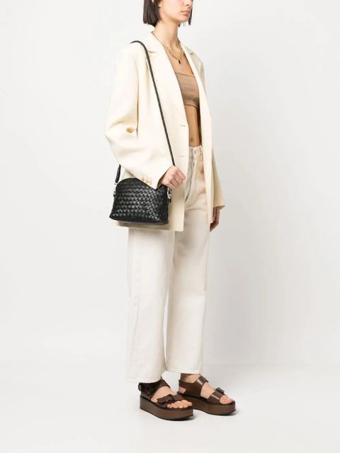 DRAGON DIFFUSION woven leather shoulder bag - Black