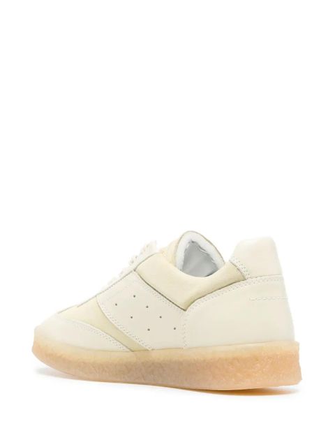 MM6 Maison Margiela numbers-patch leather snekaers - Neutrals