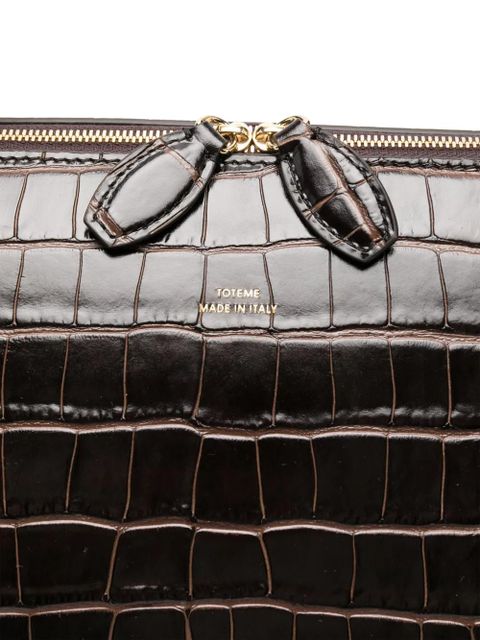 TOTEME crocodile-embossed tote bag - Brown - zdjęcie produktu nr 2