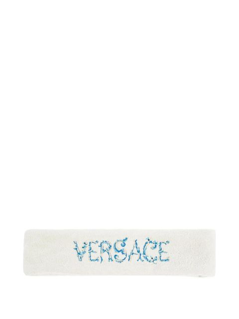 Versace logo-embroidered headband - White - zdjęcie produktu nr 1