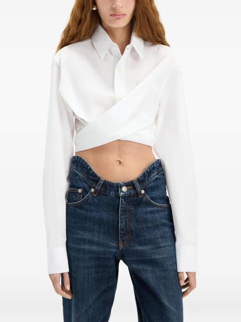 Jean Paul Gaultier The Cropped Wrap cotton shirt - White