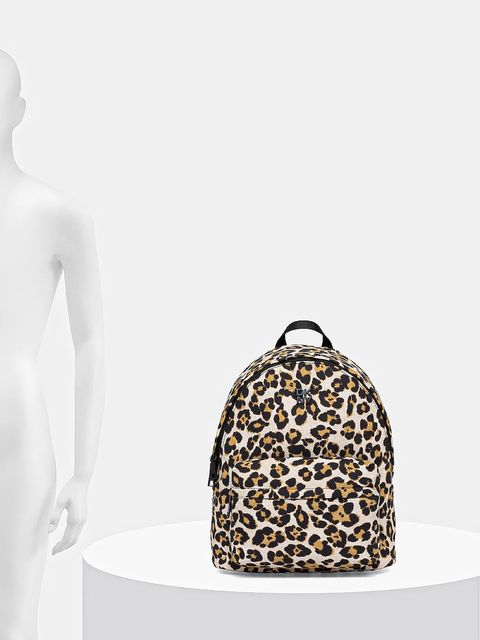 Dkny plecak damski kolor beżowy duży wzorzysty R52KDJ12