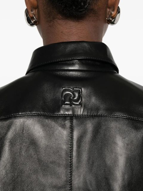 Magda Butrym leather shirt - Black