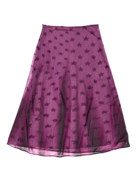 Acne Studios star-print jersey skirt - Purple