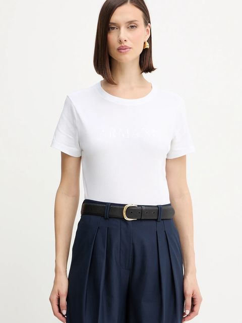 Armani Exchange t-shirt bawełniany damski kolor biały XW001376 AF10356 - zdjęcie produktu nr 1