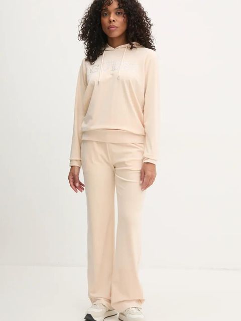 Guess bluza COUTURE damska kolor beżowy z kapturem V4RQ25 KBXI2 - zdjęcie produktu nr 2