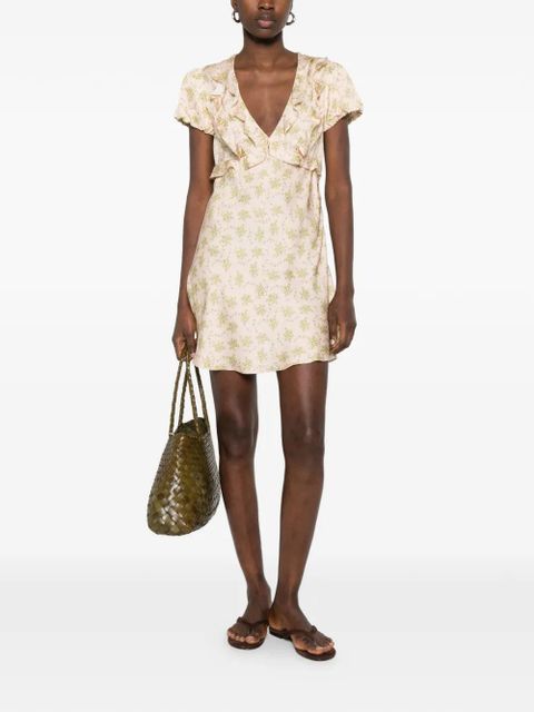 SANDRO Louise ruffled floral mini dress - Pink - zdjęcie produktu nr 2