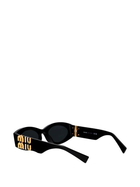 Miu Miu oval-frame sunglasses - Black