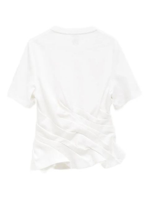 LOEWE asymmetrical pleated T-shirt - White