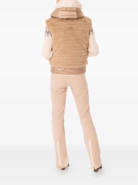 BOGNER Yumi quilted faux-fur hooded gilet - Neutrals