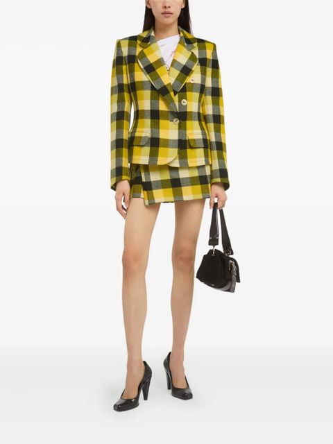 Vivienne Westwood Georgia checked double-breasted jacket - Yellow - zdjęcie produktu nr 2