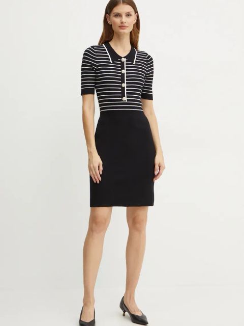 Morgan sukienka RMROSS kolor czarny mini dopasowana RMROSS