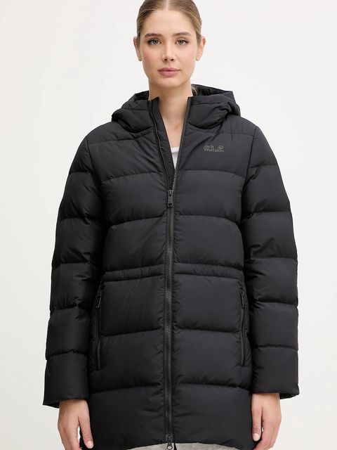 Jack Wolfskin kurtka puchowa FROZEN PALACE kolor czarny zimowa A65096 - zdjęcie produktu nr 1