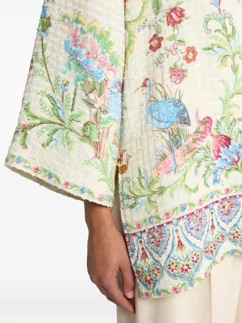ETRO flora fauna-motif jacket - Neutrals