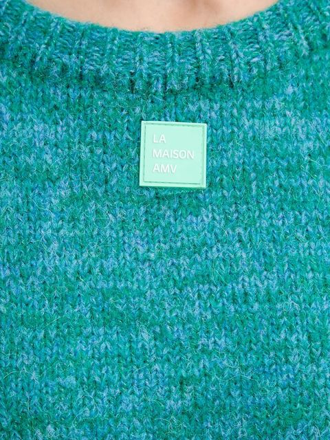 American Vintage sweter z dodatkiem wełny damski kolor turkusowy ciepły EAST18VM