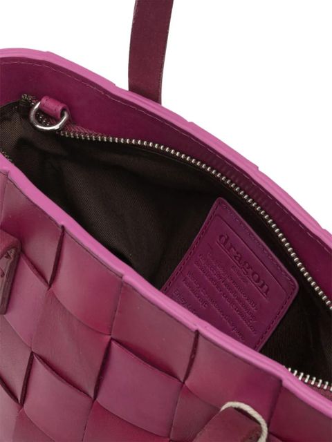 DRAGON DIFFUSION woven leather tote bag - Pink