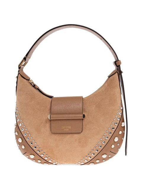 Jimmy Choo studded shoulder bag - Neutrals