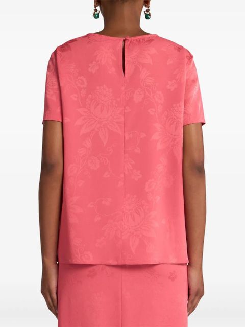 ETRO floral-jacquard T-shirt - Pink