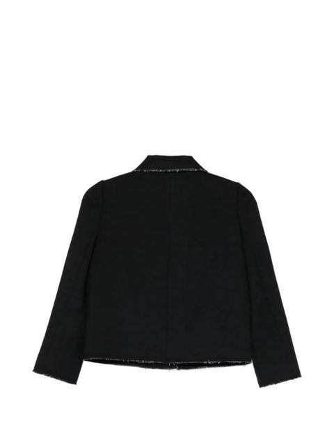 SHUSHU/TONG frayed collared jacket - Black - zdjęcie produktu nr 2