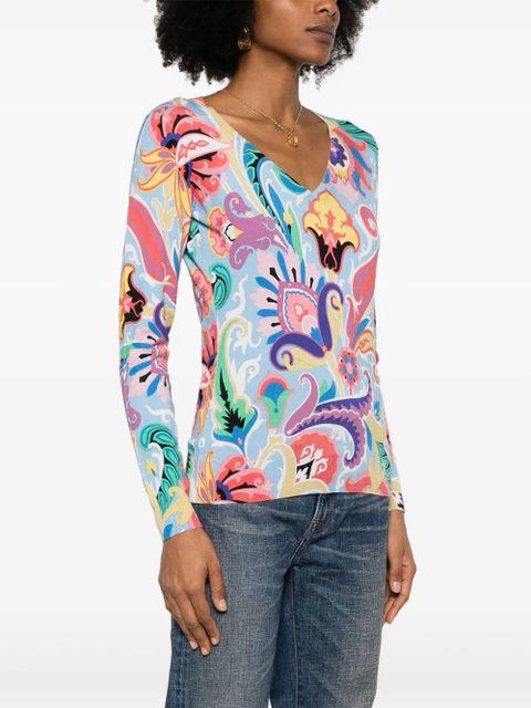 ETRO paisley-print sweater - Blue - zdjęcie produktu nr 2