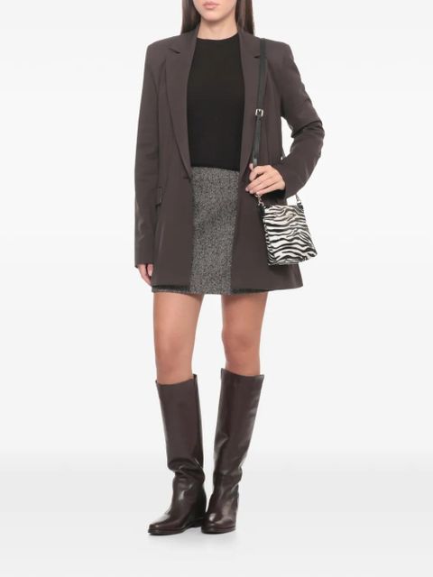 MC2 Saint Barth Aline zebra print leather bag - White