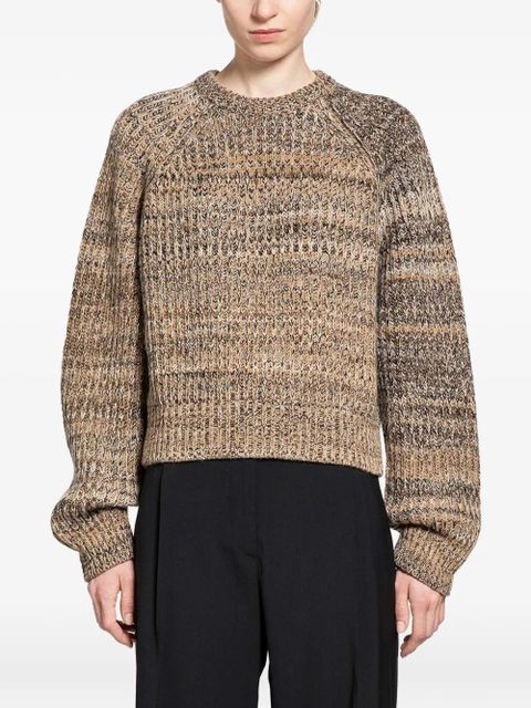 Prada ribbed-knit raglan-sleeve sweater - Neutrals - zdjęcie produktu nr 1