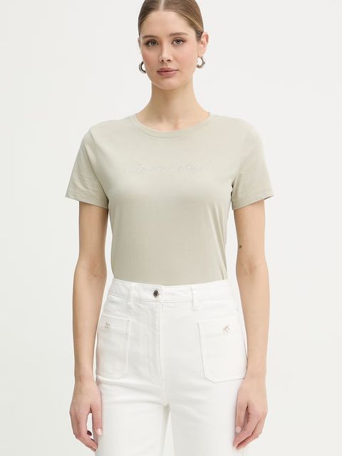 Armani Exchange T-shirt basic damski - zdjęcie produktu nr 2