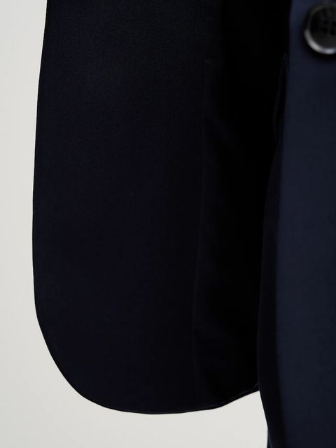 Sisley marynarka kolor granatowy jednorzędowa gładka 2KVXLW025