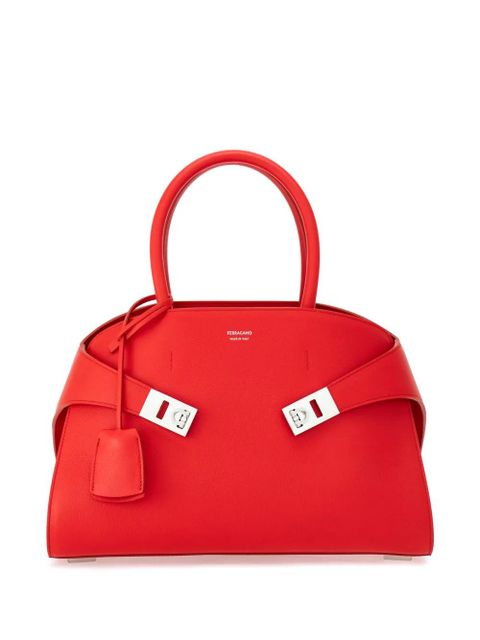 Ferragamo Hug leather tote bag - Red - zdjęcie produktu nr 1