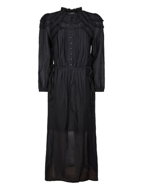 MARANT ÉTOILE ruffled button-front dress - Black - zdjęcie produktu nr 1
