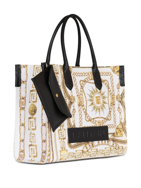 Balmain medium B-Army tote bag - White