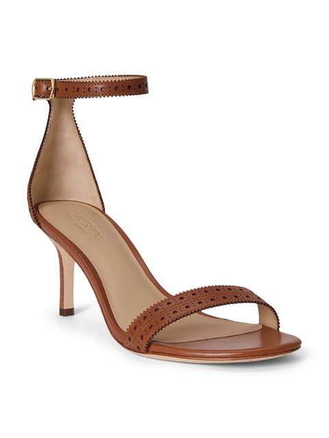 Lauren Ralph Lauren sandały na wysokim obcasie skórzane Allie M - zdjęcie produktu nr 1