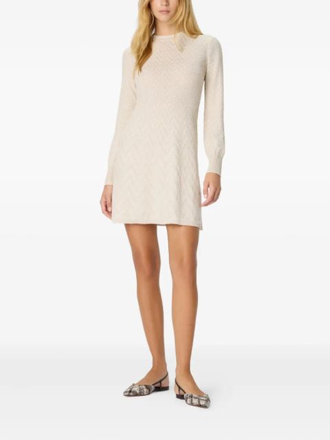 Missoni zigzag-pattern long-sleeve mini dress - Neutrals - zdjęcie produktu nr 2