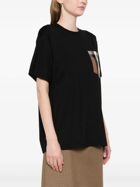 Burberry chest pocket cotton T-shirt - Black
