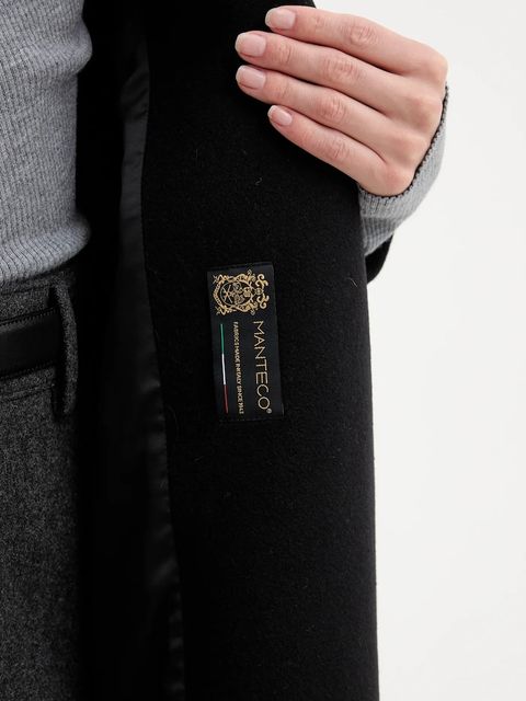 Marella płaszcz z dodatkiem wełny Emme by Marella kolor czarny 2525016032200