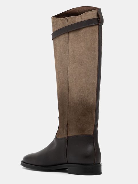 Steve Madden kozaki skórzane Novi damskie kolor brązowy na płaskim obcasie 11004728 - zdjęcie produktu nr 2