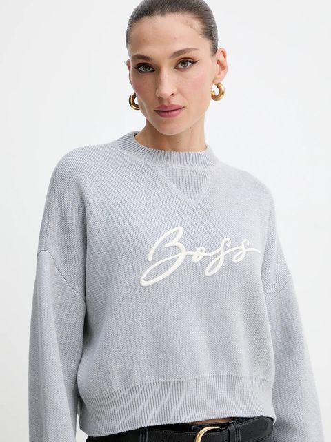 BOSS Orange sweter bawełniany C_Finevra