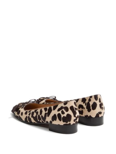 Valentino Garavani Valet Du Roi Ballerina in pony-effect calfskin 25mm - Neutrals