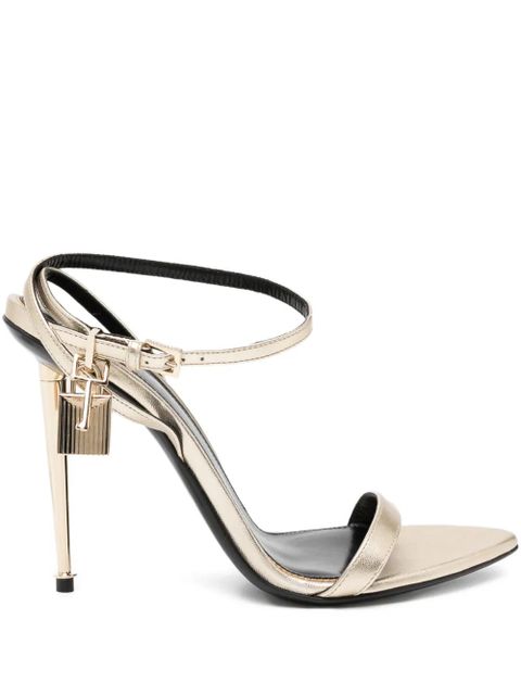 TOM FORD 105mm padlock leather sandals - Gold - zdjęcie produktu nr 1