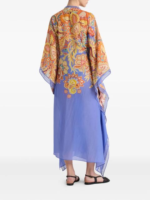ETRO floral-print beach kaftan - Blue
