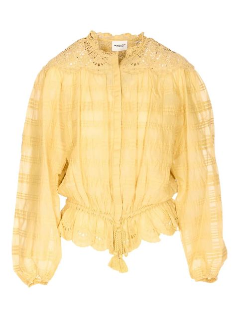 MARANT ÉTOILE embroidered blouse - Yellow - zdjęcie produktu nr 1