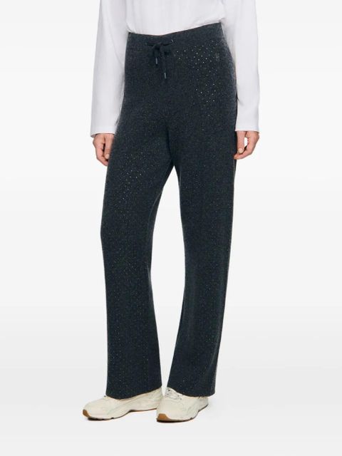 SANDRO rhinestone pintuck trousers - Grey