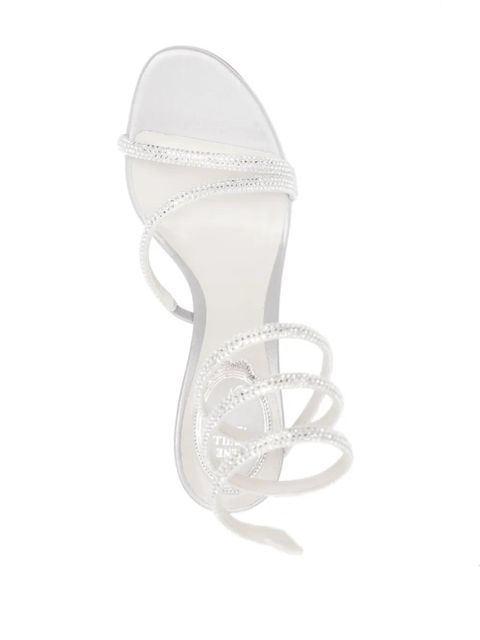 René Caovilla Margot 80mm crystal-embellished sandals - Silver
