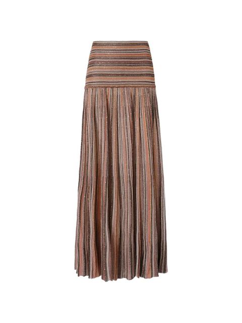 Missoni striped pleated skirt - Brown - zdjęcie produktu nr 1