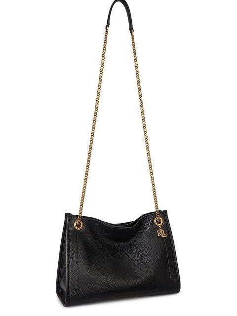 Lauren Ralph Lauren torebka skórzana kolor czarny 431980173 - zdjęcie produktu nr 2