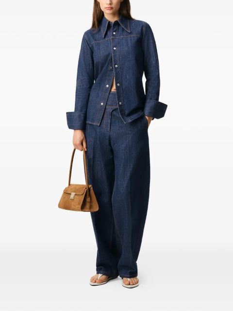 AMI Paris sharp collar shirt - Blue - zdjęcie produktu nr 2