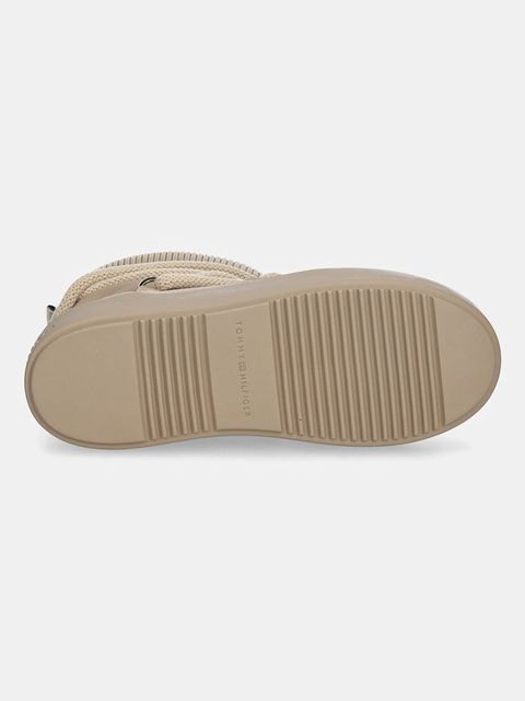 Tommy Hilfiger śniegowce LOGOTAPE SNOWBOOT WARM kolor beżowy FW0FW08998