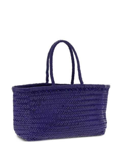 DRAGON DIFFUSION large Bamboo Triple Jump chevron-weave shoulder bag - Purple