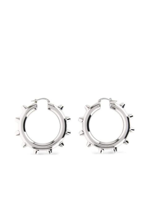 Jil Sander spike-embellished hoop earrings - Silver - zdjęcie produktu nr 1