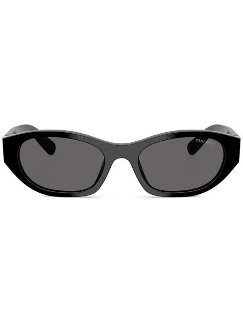 Miu Miu Eyewear oval-frame sunglasses - Black - zdjęcie produktu nr 1
